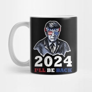 Trump American Flag Sunglasses 2024 I'll Be Back Mug